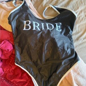 Black and White K One Piece Swimsuit